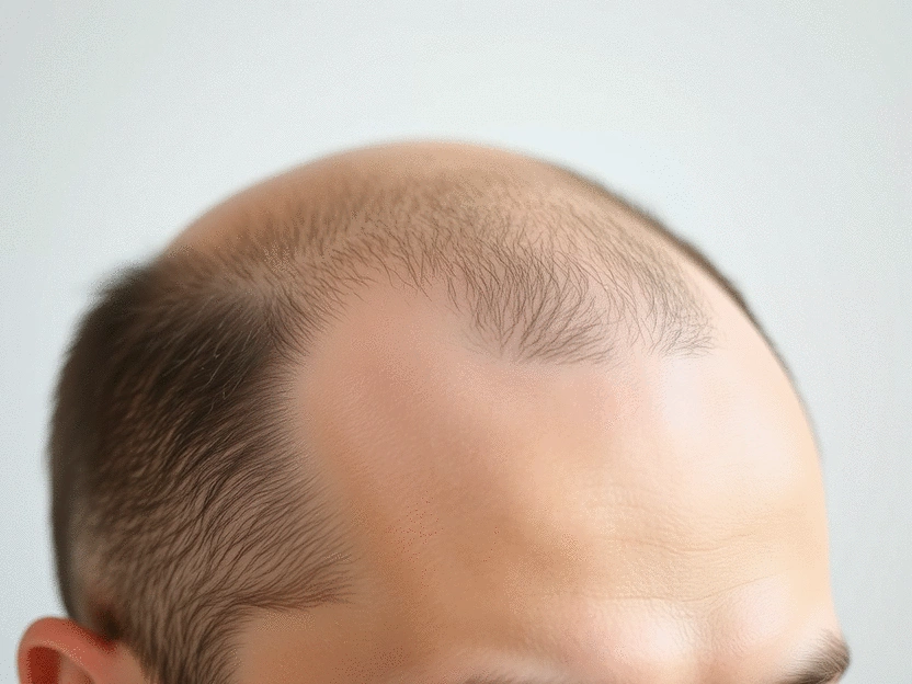 early signs of balding